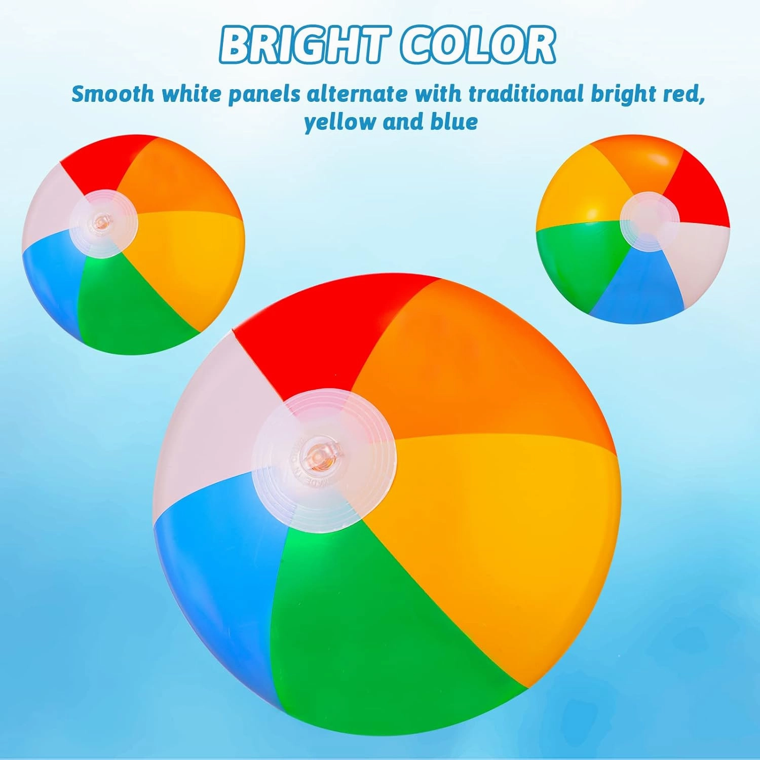 SCIONE Beach Balls Bulk 24 Pack - 9" Inflatable Beachballs Swimming Pool Toys for Kids Summer Water Games, Kids Birthday Party Favors Lua/Hawaiian Tropical Theme Decorations Supplies