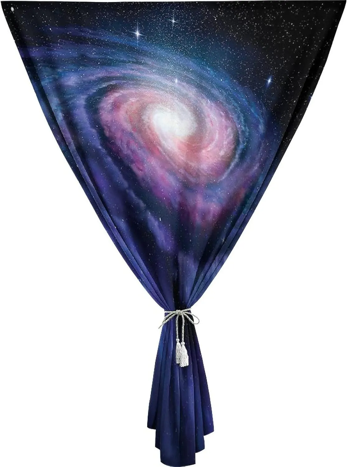 Self Adhesive Portable Blackout Curtains, Outer Space Room Darkening Curtains, Spiral Cosmic Energy with Dark Nebula Cloud Print Temporary Blackout Blinds,47W x54L Inches,, for Bathroom Bedroom