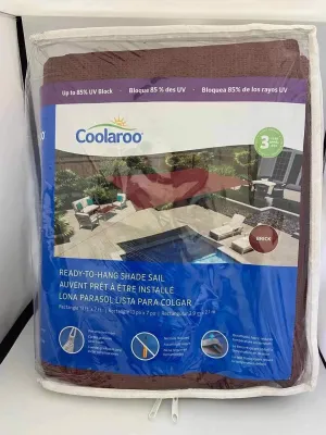Shade Sail Coolaroo 13' x 7' Rectangle (13" x 7", Brick Color)
