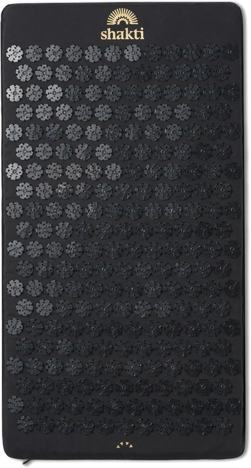 ShaktiMat Premium Acupressure Mat, Level 2 Intensity in Shakti Black, Massage Muscles, Aid Sleep & Unlock Inner Tension | Similar to Acupuncture, No Needles Required | FSA/HSA Eligible