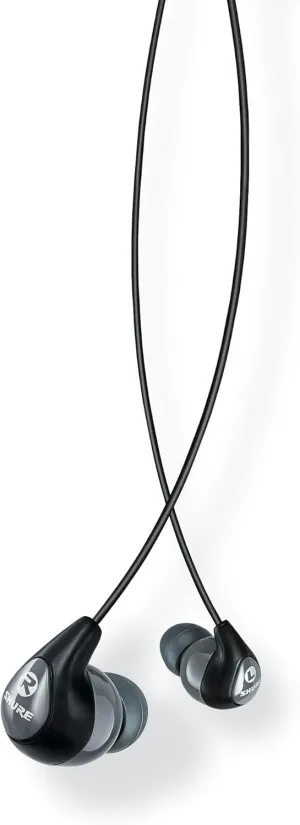Shure SE112 PRO Wired Earbuds - Professional Sound Isolating Earphones with Single Dynamic MicroDriver, Secure In-Ear Fit, Fixed Cable, Durable Quality - Gray (SE112-GR)