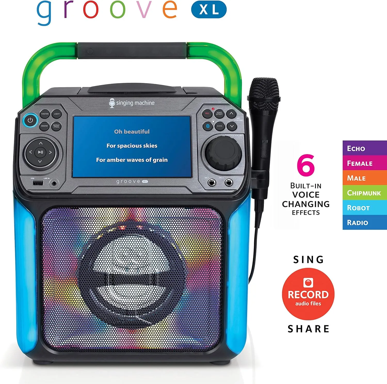 Singing Machine Karaoke System-Portable, Black (STVG789BK)