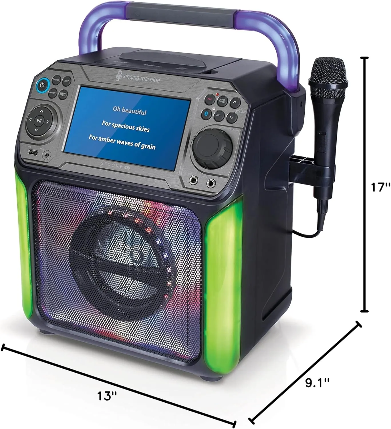 Singing Machine Karaoke System-Portable, Black (STVG789BK)