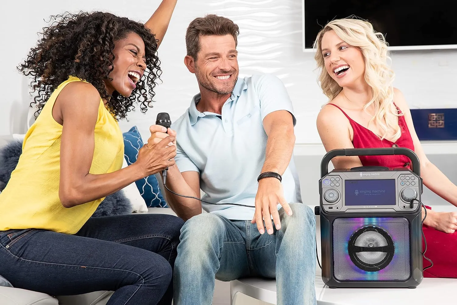 Singing Machine Karaoke System-Portable, Black (STVG789BK)