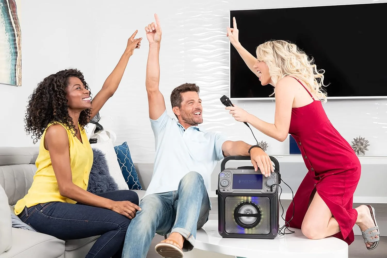 Singing Machine Karaoke System-Portable, Black (STVG789BK)