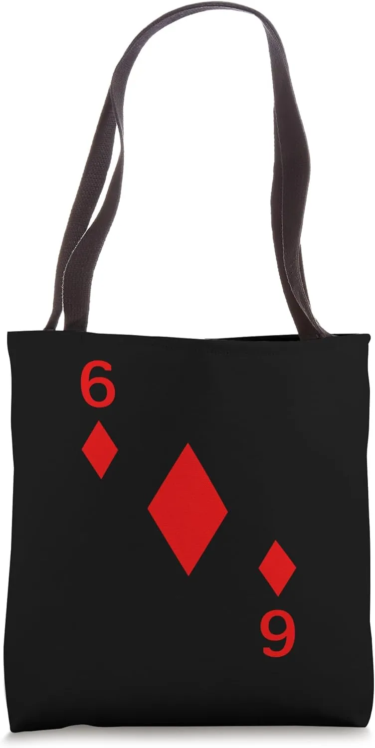 Six of Diamonds Deck of Cards Carnival Halloween Costume Tote Bag