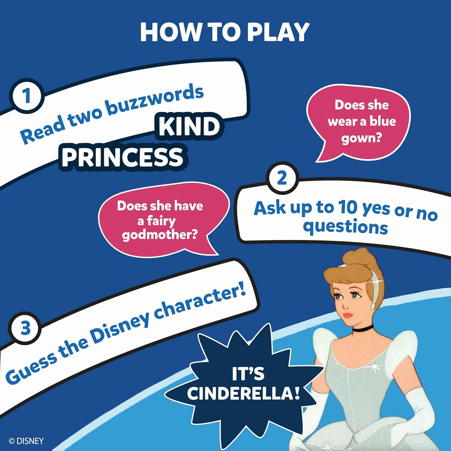 Skillmatics Guess in 10 Disney, Card Game for Girls, Boys, Kids, Teens, Adults, Who Love Cinderella, Mickey Mouse, Moana, Gifts for Ages 6, 7, 8, 9 and Up