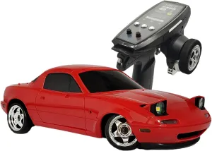 Skymaker LD1804 RC Drift Car 1/18 Scale Mazda Miata MX-5 Control Drift Car with Gyro Red Hobby RC Car for Adult 2.4 GHz RWD Drifting