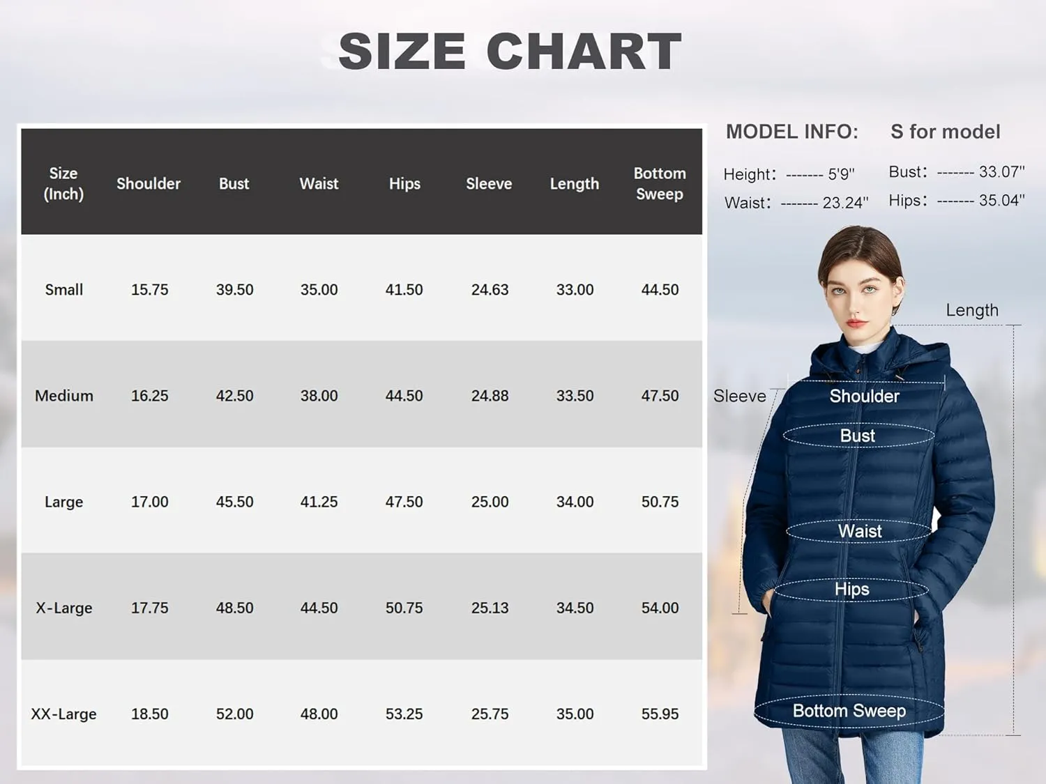 SLOWTOWN Women’s Lightweight Down Puffer Coat Packable Long Down Coat Hood Winter Puffer Jacket
