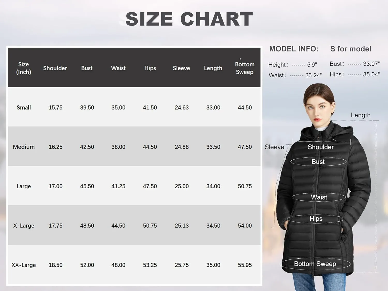 SLOWTOWN Women’s Lightweight Down Puffer Coat Packable Long Down Coat Hood Winter Puffer Jacket