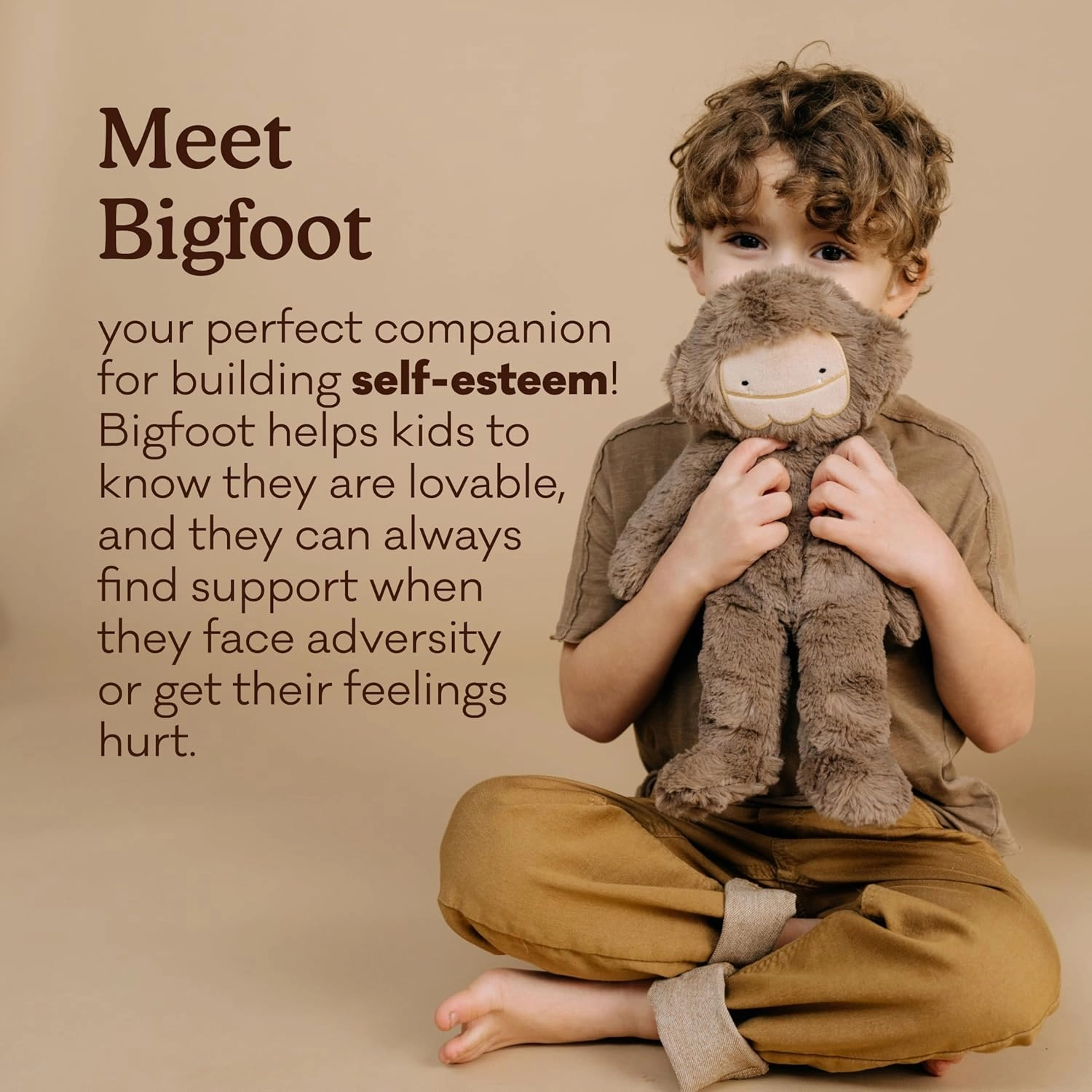 Slumberkins 14" Bigfoot Kin & 2 Board Books Complete Set Bundle | Soft Plush Toy for Ages 0  | Enhances Self-Esteem & Positive Relationships (Bigfoot Kin Plush   2 Board Books)