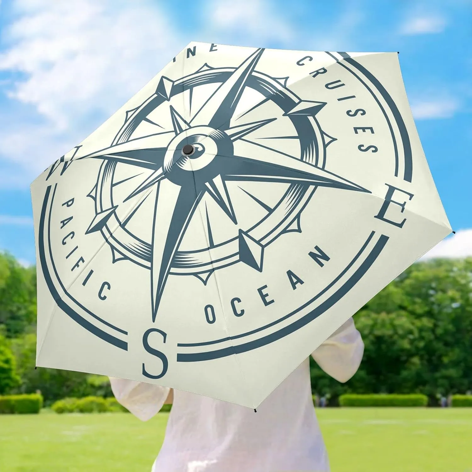 Small Mini Anti-UV Compact Travel Umbrella, 5 Folding Ultra-Light Umbrella, 6 Ribs Pocket Windproof Foldable Vinyl Parasol