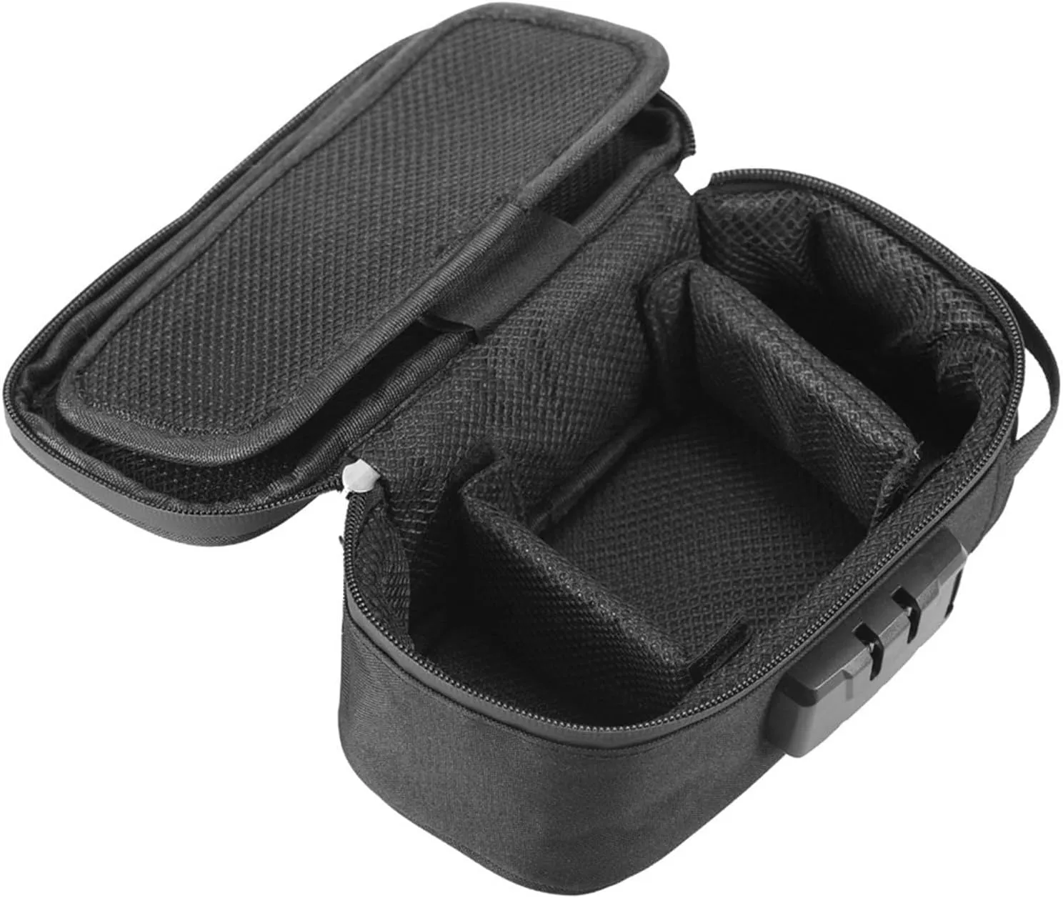 Smell Proof Bag with Combination Lock Premium Odorless Travel Storage Case for Festival Outdoor Gift, Medicine Lock Box Tobacco Pipe Pouch Bag That Blocks Out Smells And Strong Odors (Black)