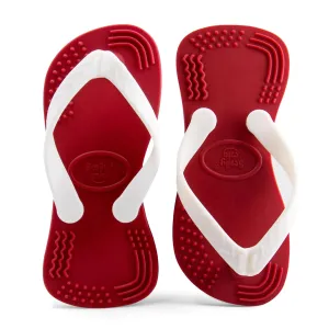 Smily Mia Flip-Flop Baby Teething Toys, Silicone Baby Teether for 3M , Chewing Toys for Babies Teething Pain Relief,Silicone Baby Shoes,Chimney red