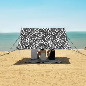 Snake Skin Scales Beach Canopy Tent Anti-UV & Wind Resistant, Camping Sun Shelter Easy Setup Portable,Outdoor Shade Tents with Sandbags,Sand Shovels,Ground Pegs & Stability Poles