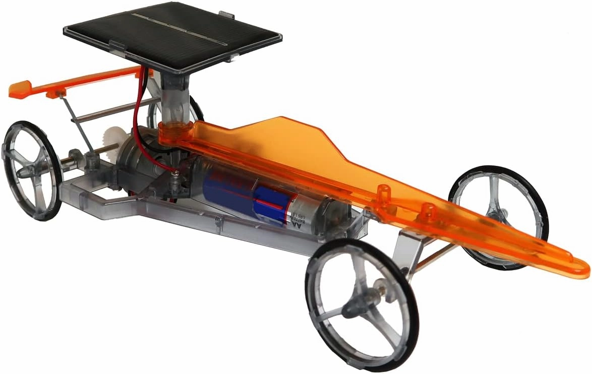 Solar/Battery TOP Fuel Racer, Solar and Battery Powered Race Car Kit, Educational Stem Birthday Gift Ages 8 and Up