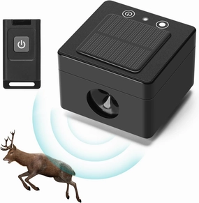 Solar Car Deer Alert, Deer Deter Whistle Devices for Car, Solar-Powered, No Need Power Cords, Wireless Remote Control, Avoid Animal-Vehicle Collisions
