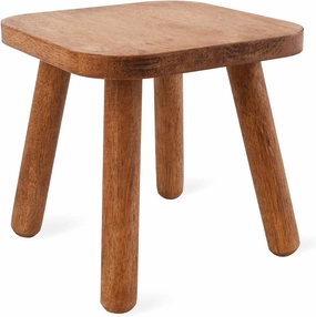 Solid Wood Step Stool，Milking Stool,9.3inch Wood Plant Stand, Round Foot Stool, Removable Portable Stool, Shoe Changing Stool, Small Short Stool (Walnut)