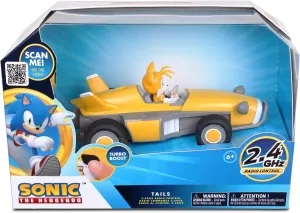 Sonic Racing RC: Tails The Fox - NKOK (603), 2.4GHz Remote Controlled Car with Turbo Boost, Officially Licensed Sega Sonic The Hedgehog, Battery Powered, Ages 6 