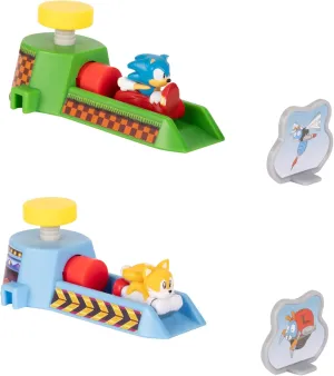 Sonic The Hedgehog Kids Toy Vehicles Go Go Racers Vehicle 2-Pack, Includes Sonic & Tails