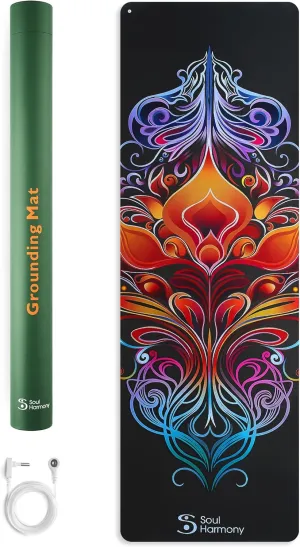 SoulHarmony Colored Grounding Mat 72"x24" - Earthing Mat for Bed, Yoga, Feet - Multicolor