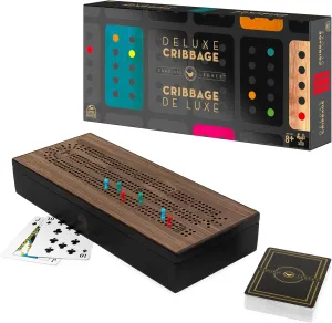 Spin Master Games, Cardinal Legacy Deluxe 200-Piece Poker Set, Premium Dual-Toned Poker Chips in Wooden Storage Case, 2-10 Players, for Ages 10 & Up