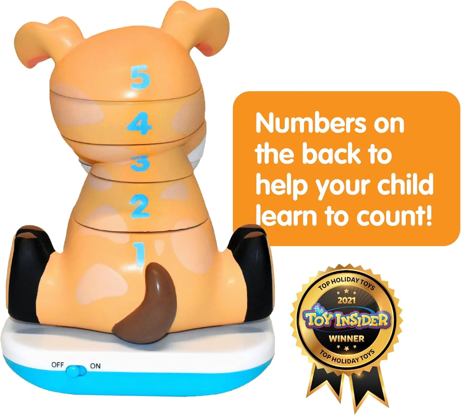 Stack-a-Roos Labrador Puppy by Salus Brands - Animal Stacking Toy, Educational Early Learning Toy for Infants Babies Toddlers, Age 12  Months - Great Baby Gifts, STEM Toy