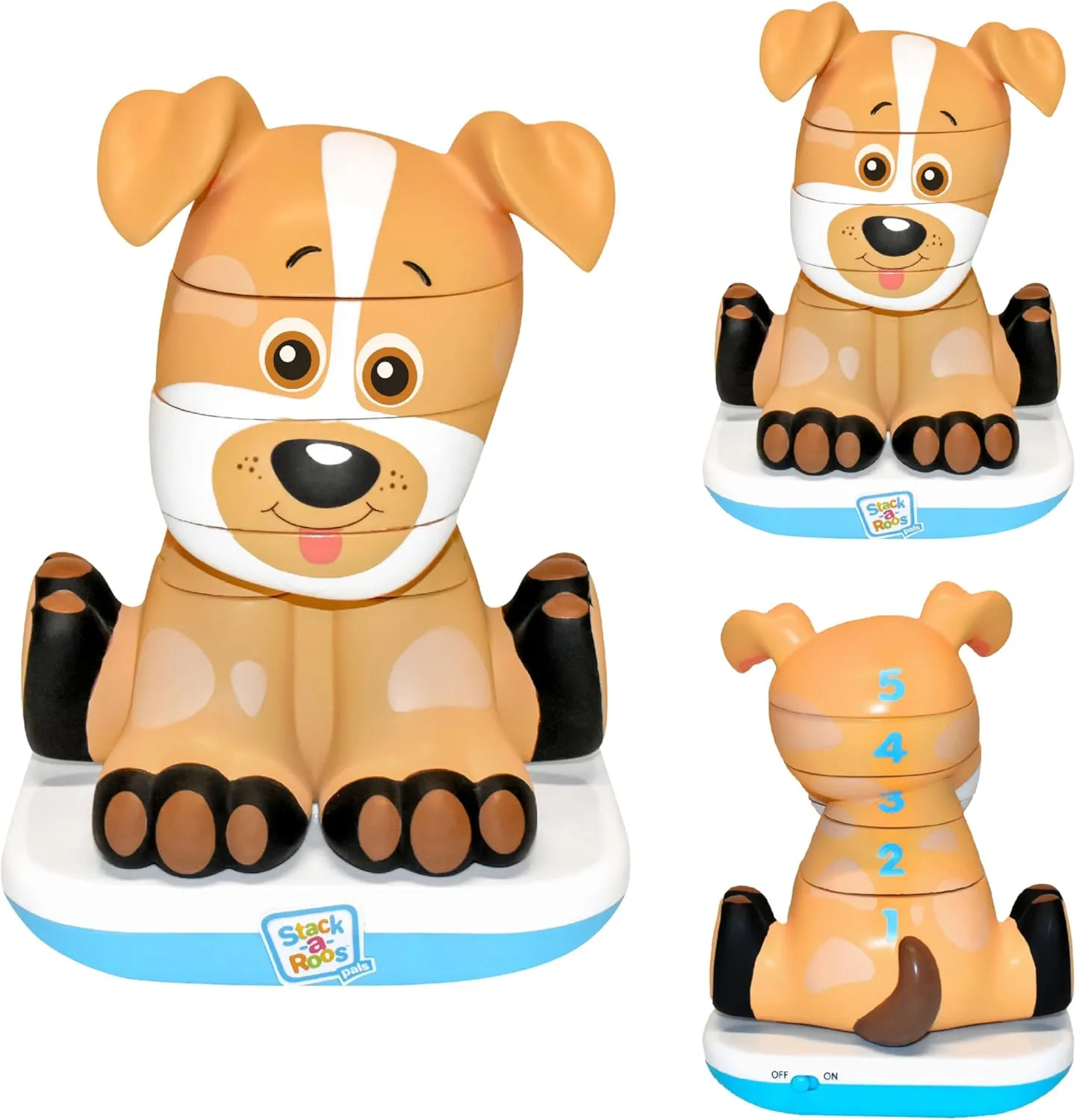 Stack-a-Roos Labrador Puppy by Salus Brands - Animal Stacking Toy, Educational Early Learning Toy for Infants Babies Toddlers, Age 12  Months - Great Baby Gifts, STEM Toy