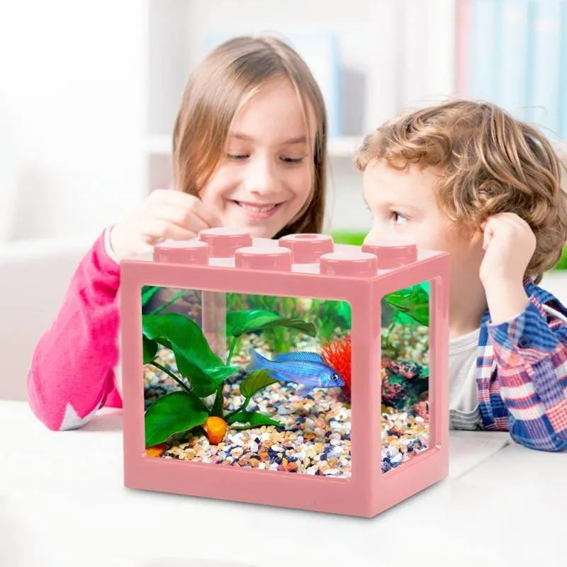 Stackable Mini Aquarium - Creative Desktop Décor for Home Office
