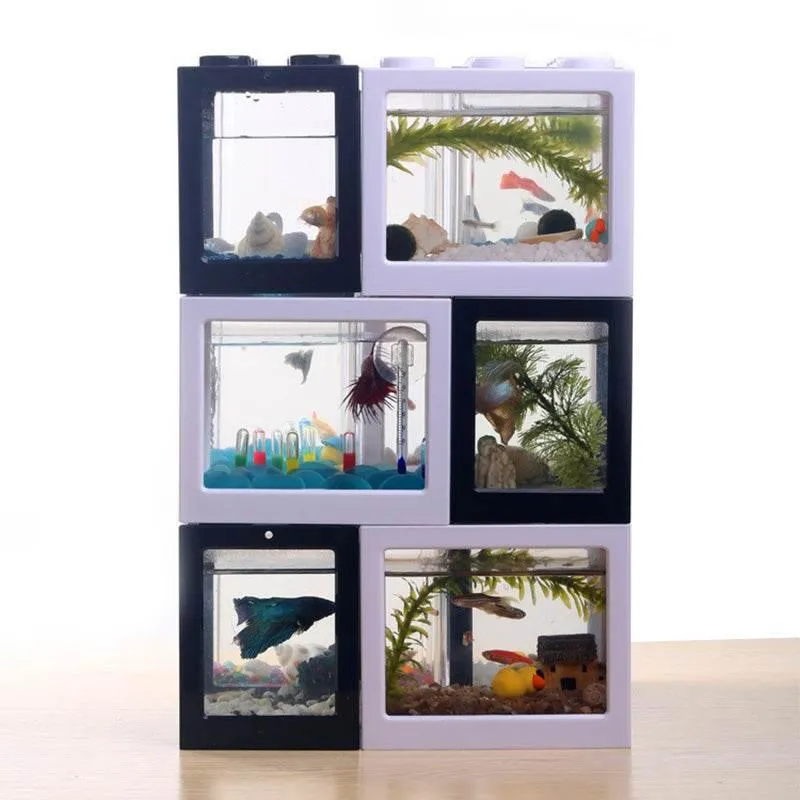 Stackable Mini Aquarium - Creative Desktop Décor for Home Office