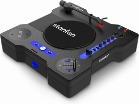 Stanton STX - Portable Scratch DJ Turntable with Innofader Nano Crossfader, Bluetooth, Pitch Slider, USB Recording, Speaker, 2 Rechargeable Batteries