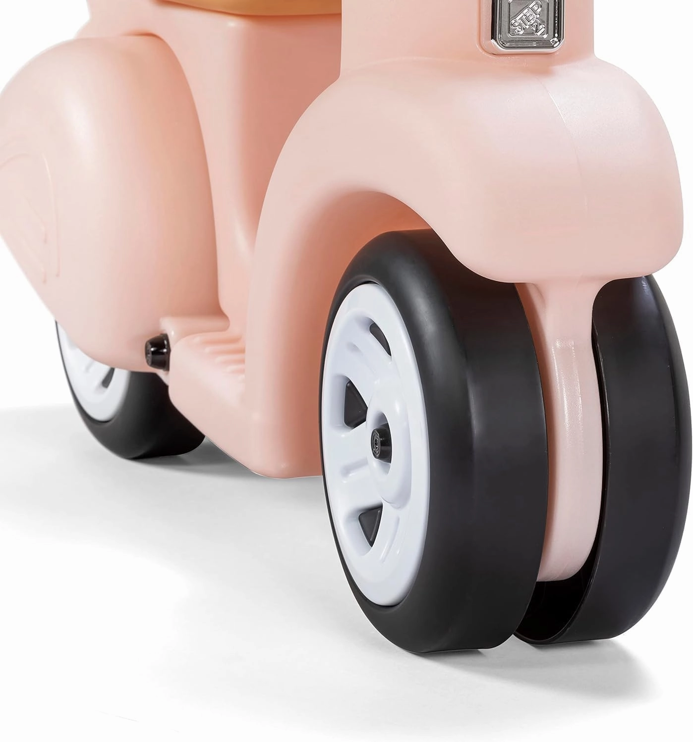 Step2 Ride Along Scooter Kids Push Car, Foot Powered Ride On Toy, Practice Balance with 4 Wheels, Made of Durable Plastic, Max Weight 40 lbs., For Toddlers 1.5-4 Years Old, Rose Pink