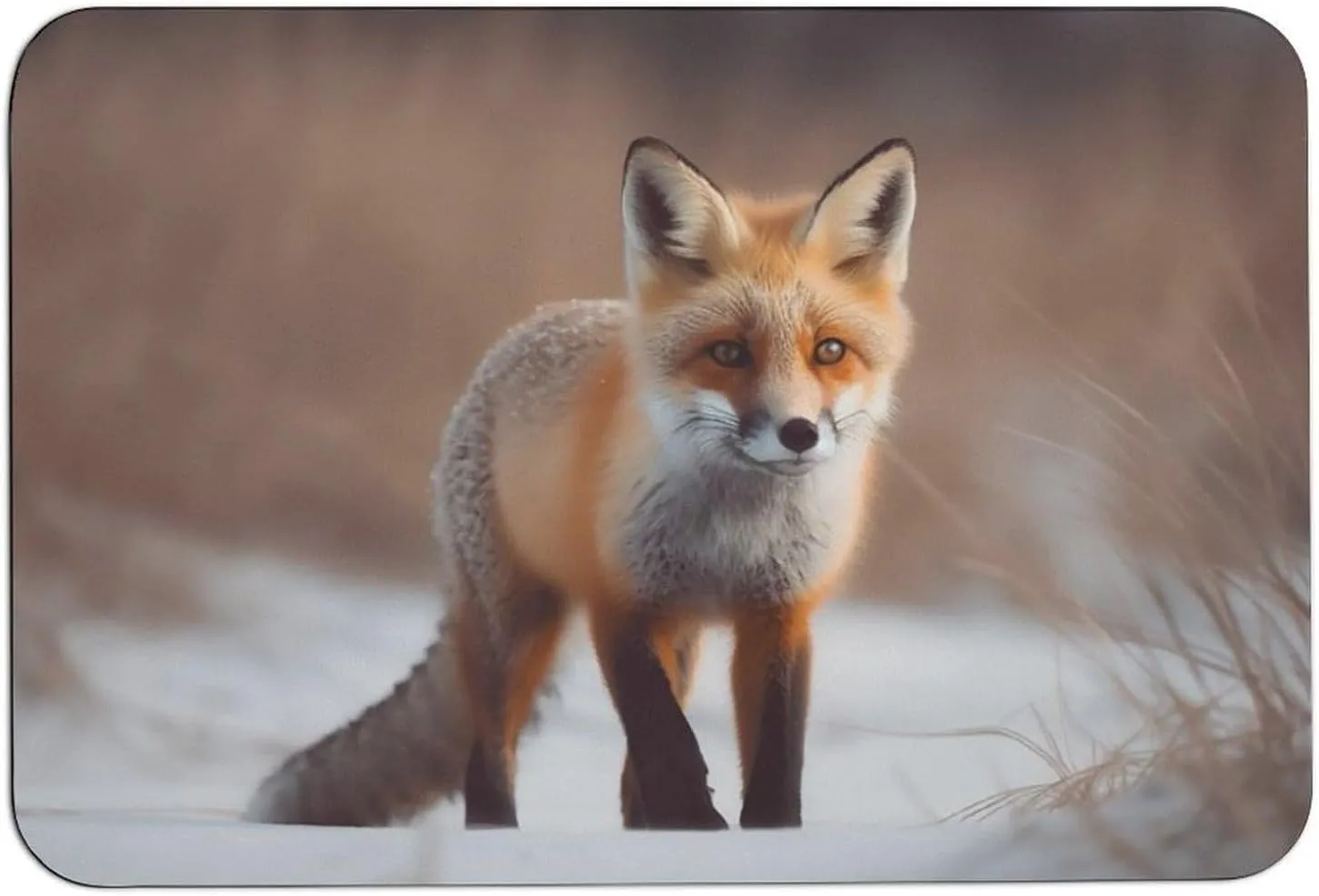 Stone Bath Mat,Cute Fox Print Diatomaceous Earth Bath Mat,Bathroom Mat Quick Dry Non-Slip,Super Absorbent Stone Bath Mats for Bathroom Shower Floor Kitchen Counter,Easy to Clean 23.6x15.7”