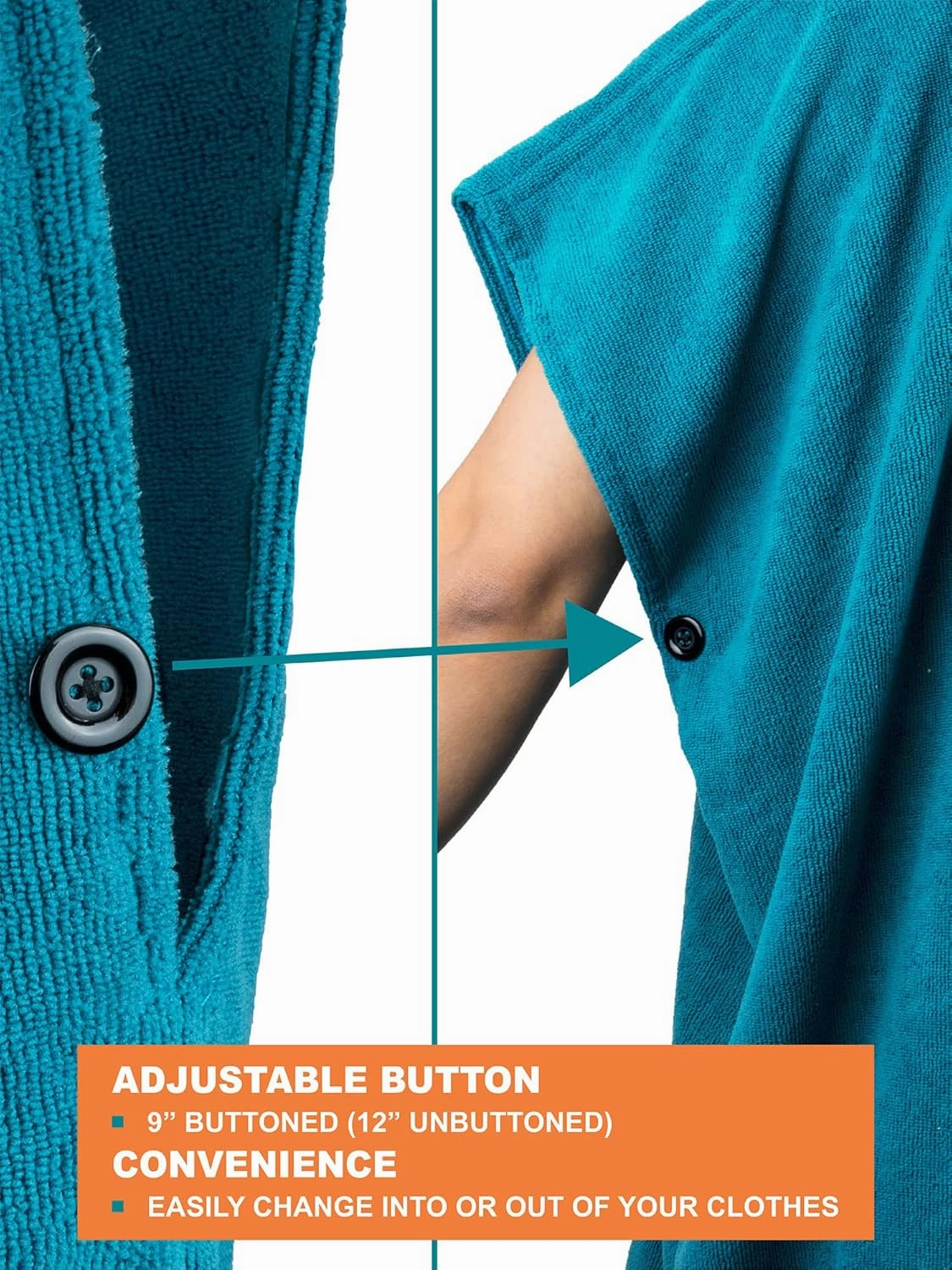 SUN CUBE Surf Poncho Changing Robe with Hood | Absorbent Quick Dry Microfiber Wetsuit Changing Towel with Pocket for Surfing Men Women