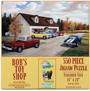 SUNSOUT INC - Bob's Toy Shop - 550 pc Jigsaw Puzzle by Artist: Ken Zylla - Finished Size 15" x 24" - MPN# 37776