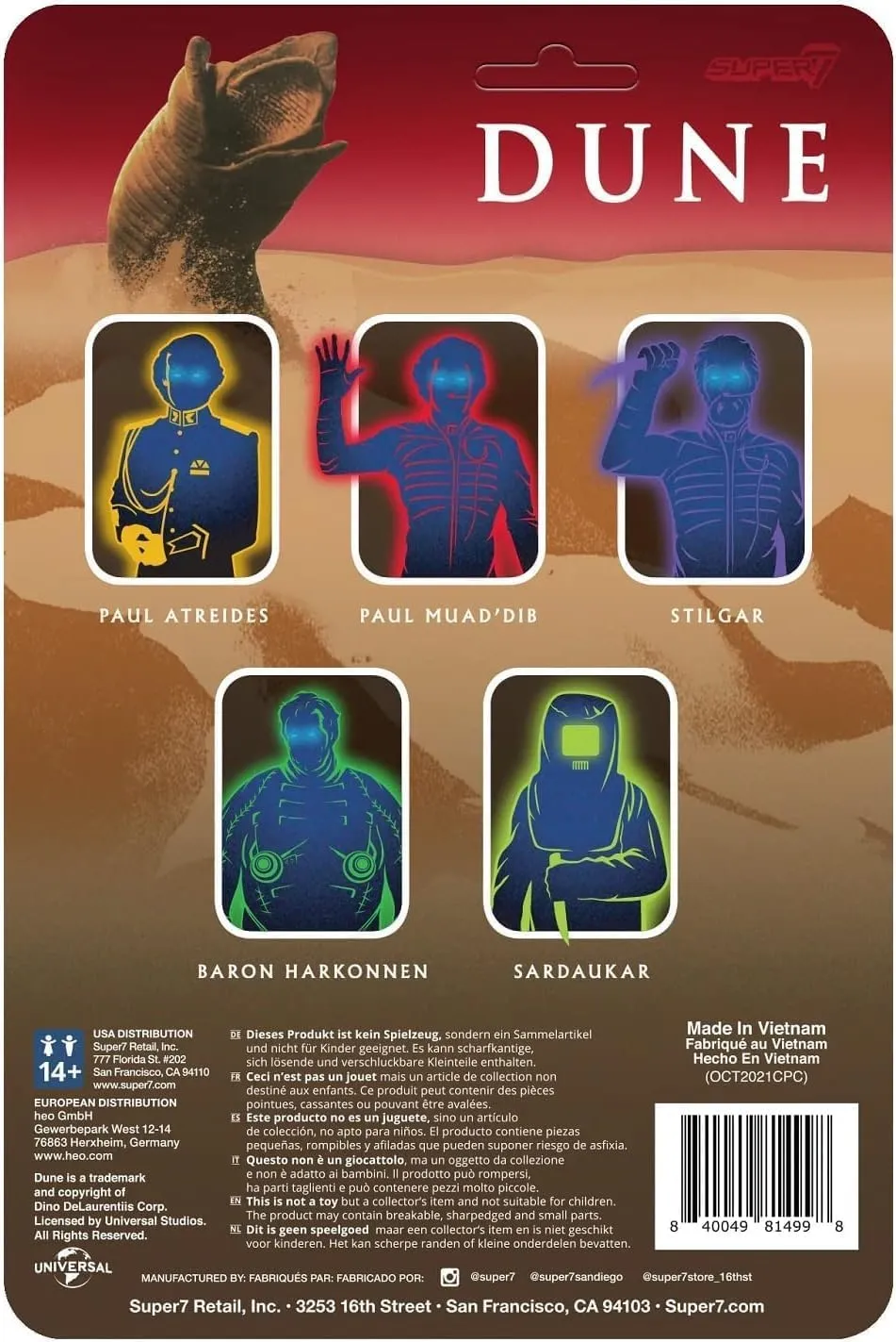 Super7 Dune Paul Muad'Dib - 3.75" Dune Action Figure with Accessory Classic Movie Collectibles and Retro Toys