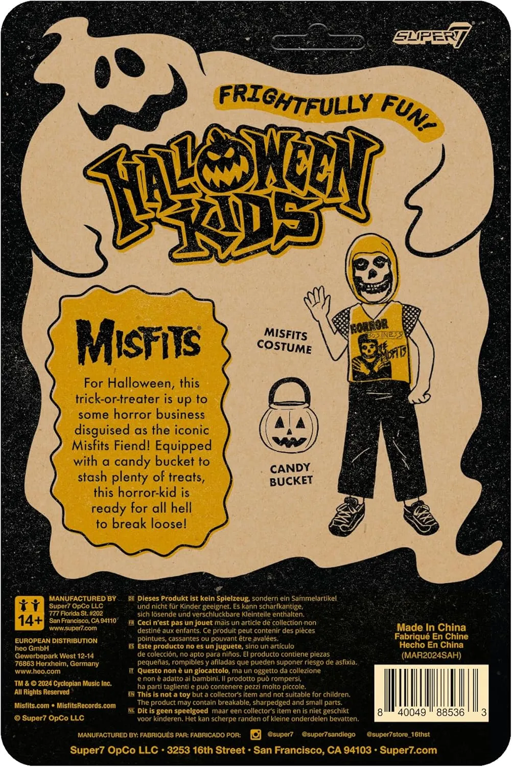 Super7 Halloween Kids Misfits Boy Horror Business - 3.75" Misfits Action Figure with Accessory Classic Music Collectibles and Retro Toys