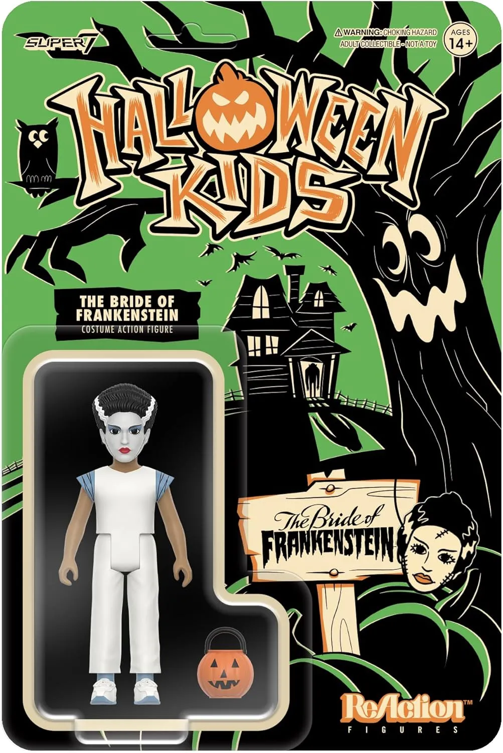 Super7 Halloween Kids Universal Monsters Bride of Frankenstein Girl - 3.75" Universal Monsters Movies Action Figure Classic Movie Collectibles