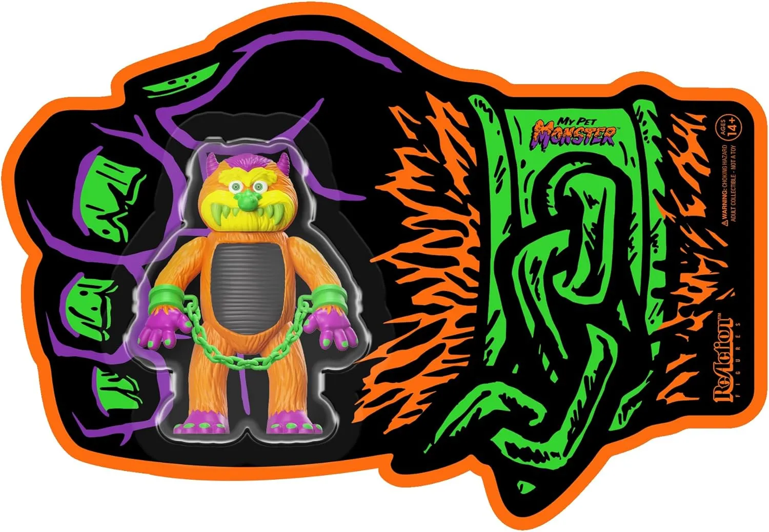 Super7 My Pet Monster (Orange/Black) - 3.75" My Pet Monster Action Figure Cartoon Collectibles and Retro Toys