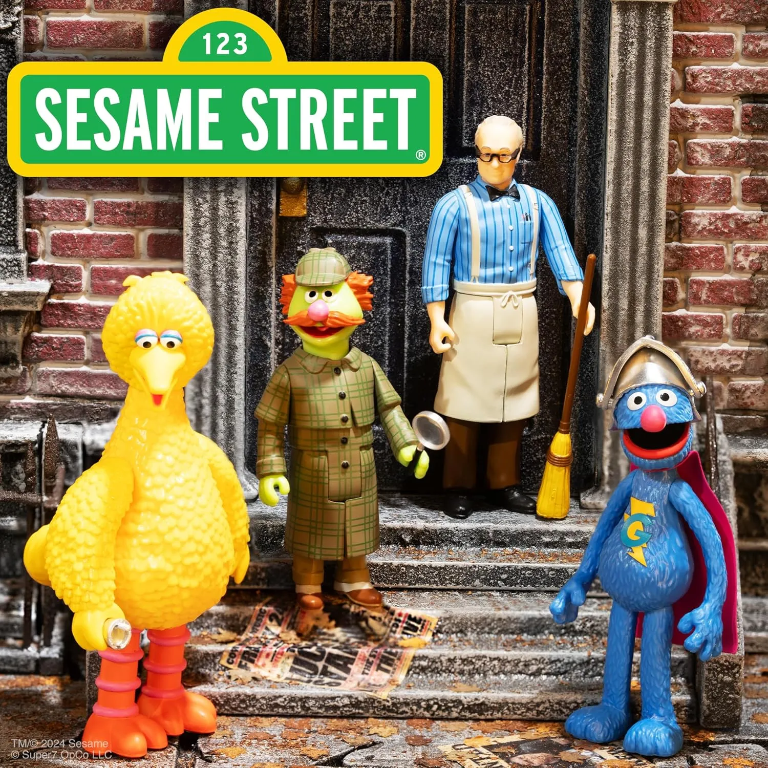 Super7 Sesame Street Sherlock Hemlock - 3.75" Sesame Street Action Figure with Accessory Collectibles and Retro Toys
