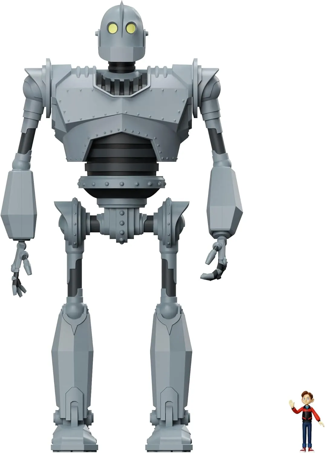 Super7 Super Cyborg The Iron Giant - 11" Iron Giant Action Figure with Hogarth Hughes Accessory Classic Movie Collectibles and Retro Toys