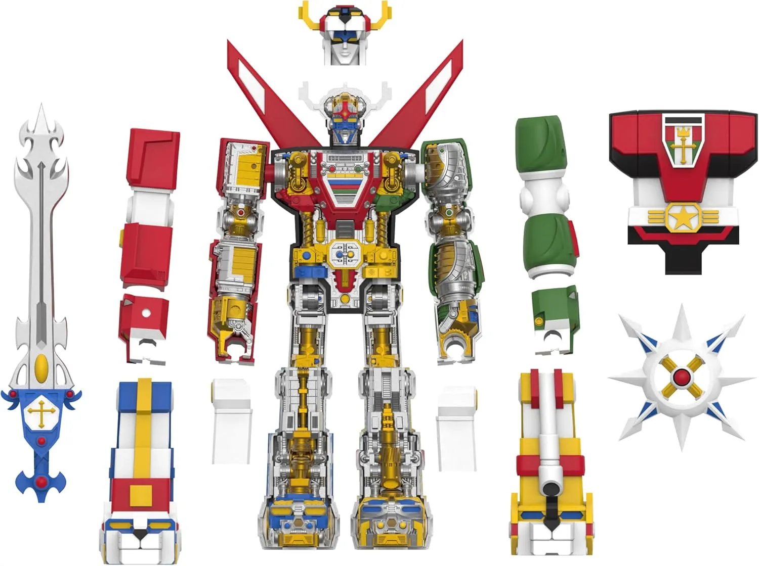 Super7 Super Cyborg Voltron - 11" Voltron Action Figure with Accessories Classic Cartoon Collectibles and Retro Toys