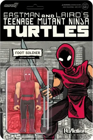 Super7 Teenage Mutant Ninja Turtles Foot Soldier (Comic Color) - 3.75" TMNT Action Figure with Accessory Classic Cartoon Collectibles