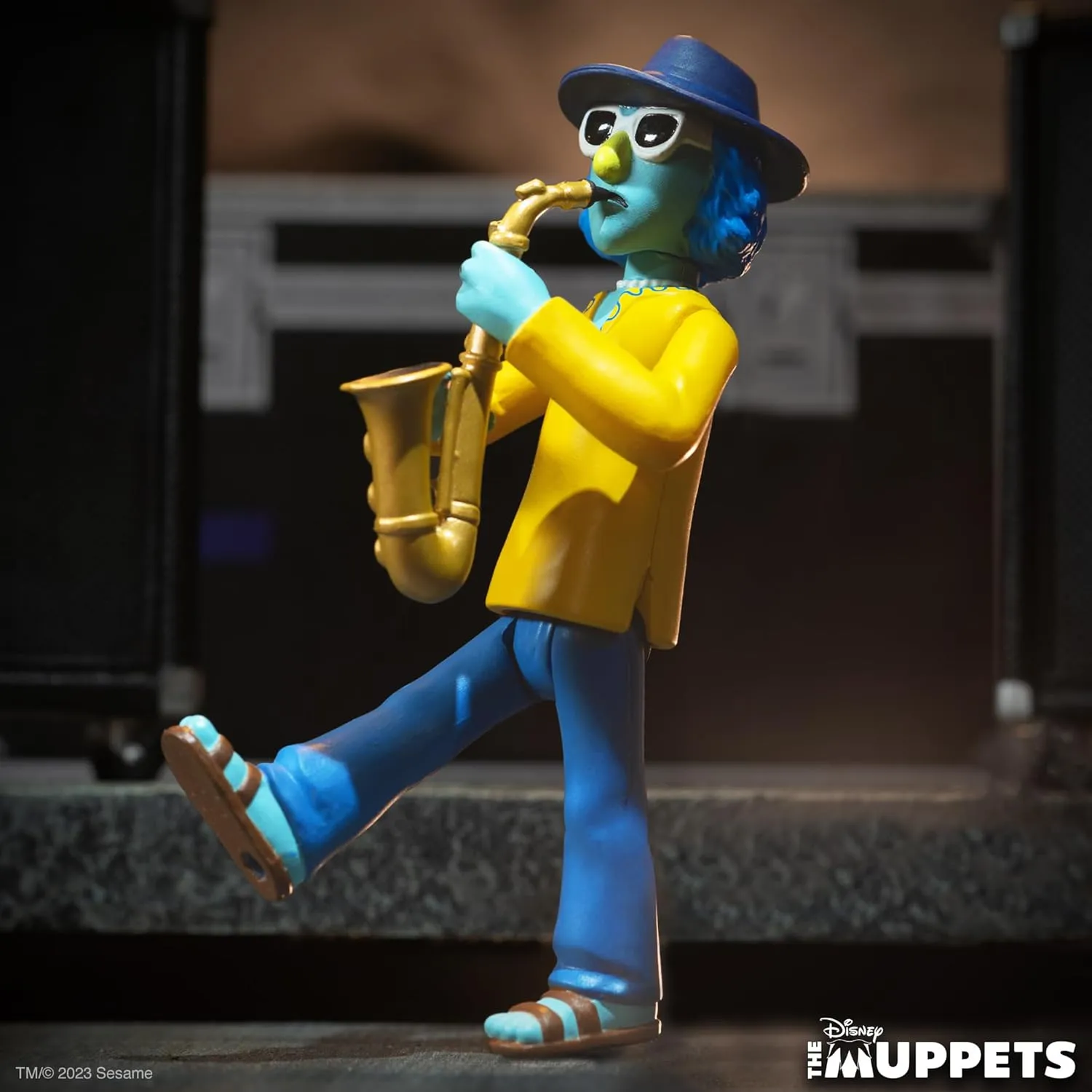 Super7 The Muppets Electric Mayhem Band Zoot - 3.75" Muppets Action Figure with Accessory Classic Cartoon Collectibles and Retro Toys