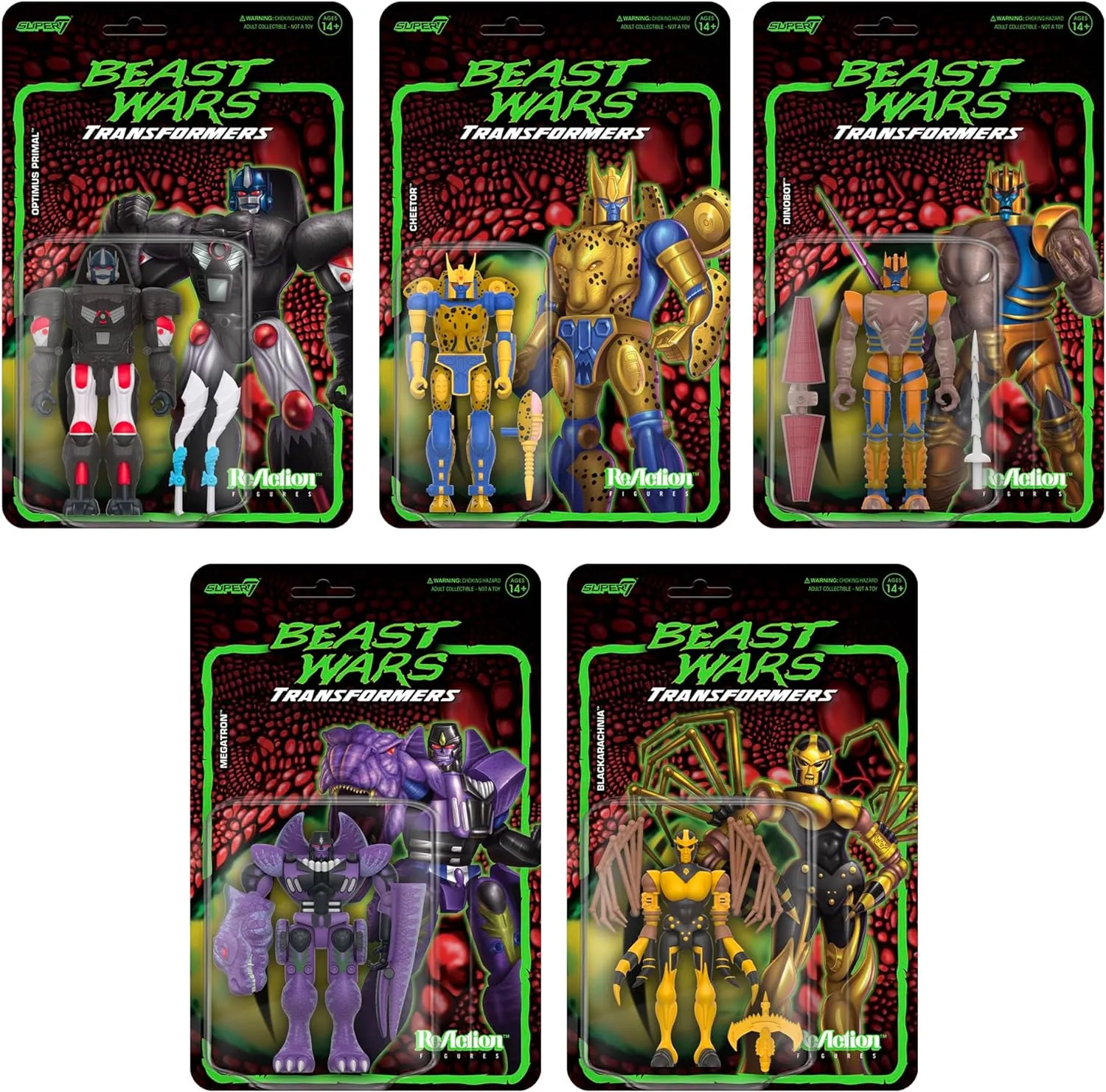Super7 Transformers Beast Wars Megatron - 4" Transformers Action Figure Classic Cartoon Collectibles and Retro Toys
