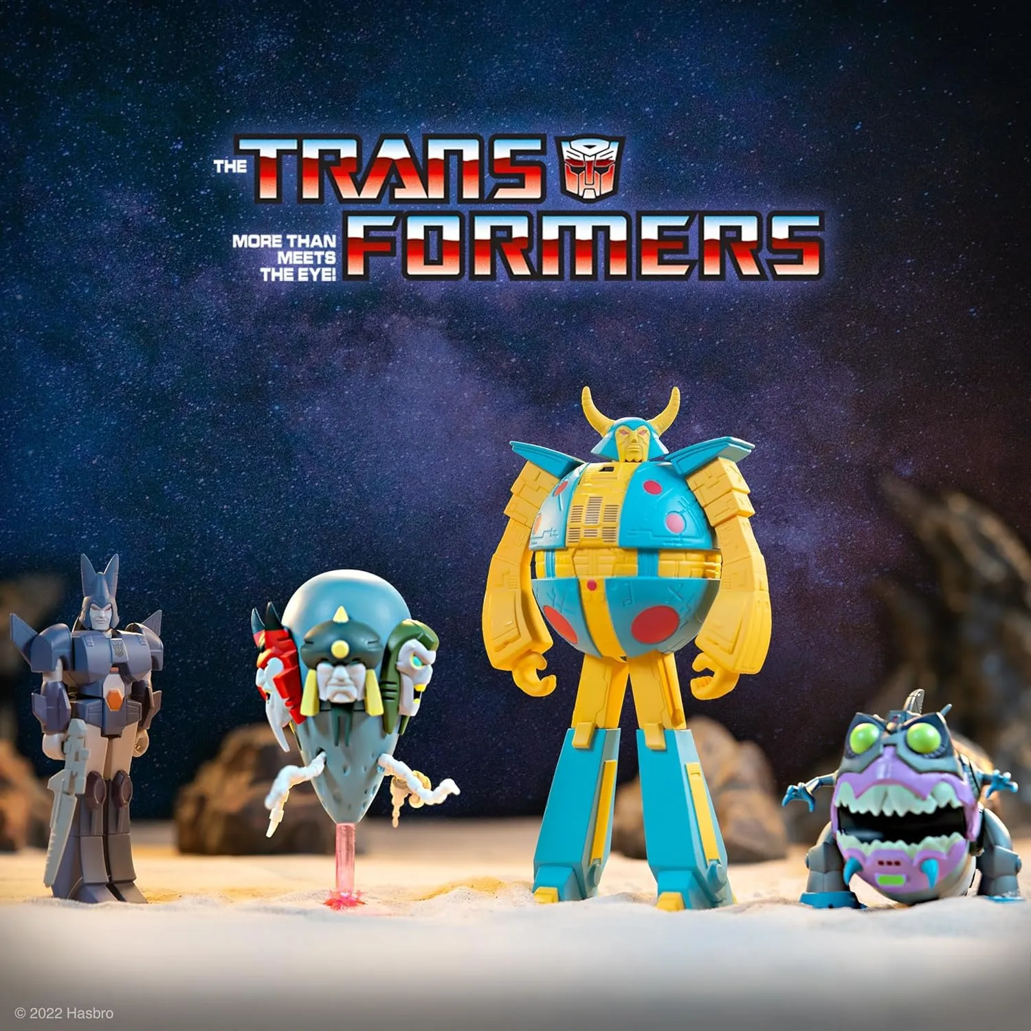 Super7 Transformers Quintesson - 4" Transformers Action Figure with Base Classic Cartoon Collectibles and Retro Toys