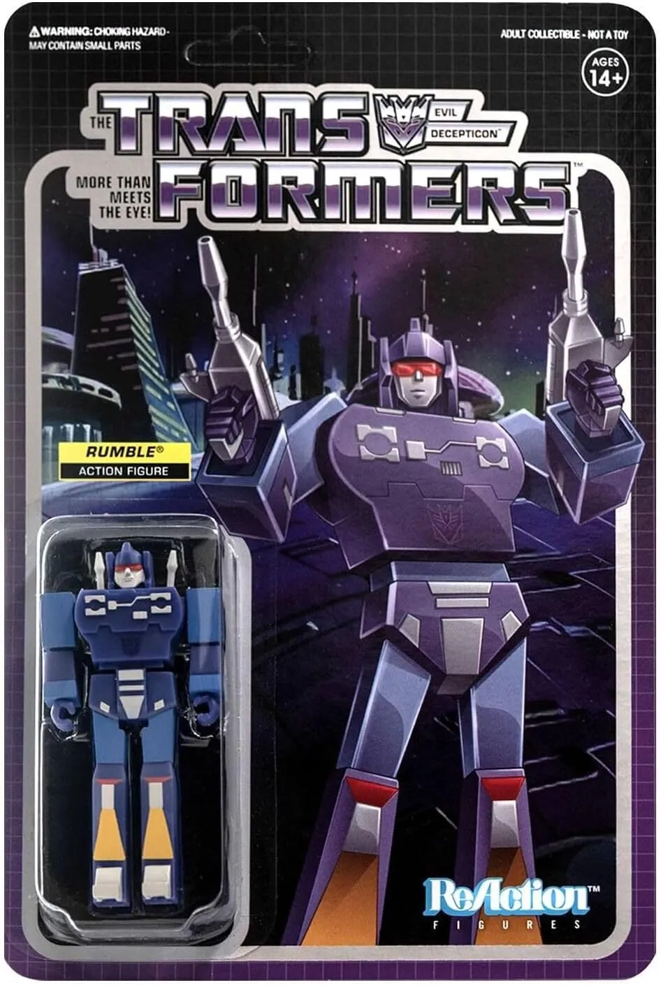 Super7 Transformers Rumble - 3.75" Transformers Action Figure with Accessories Classic Cartoon Collectibles and Retro Toys