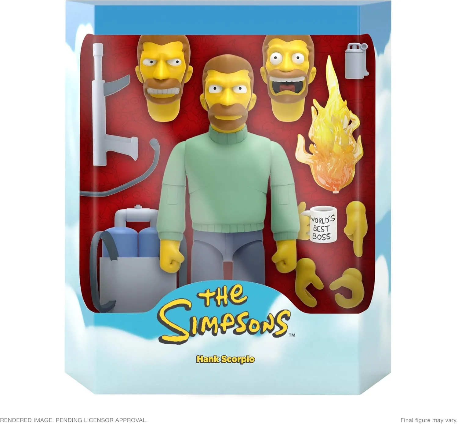 Super7 Ultimates The Simpsons Hank Scorpio - 7" The Simpsons Action Figure with Accessories Classic TV Show Collectibles and Retro Toys