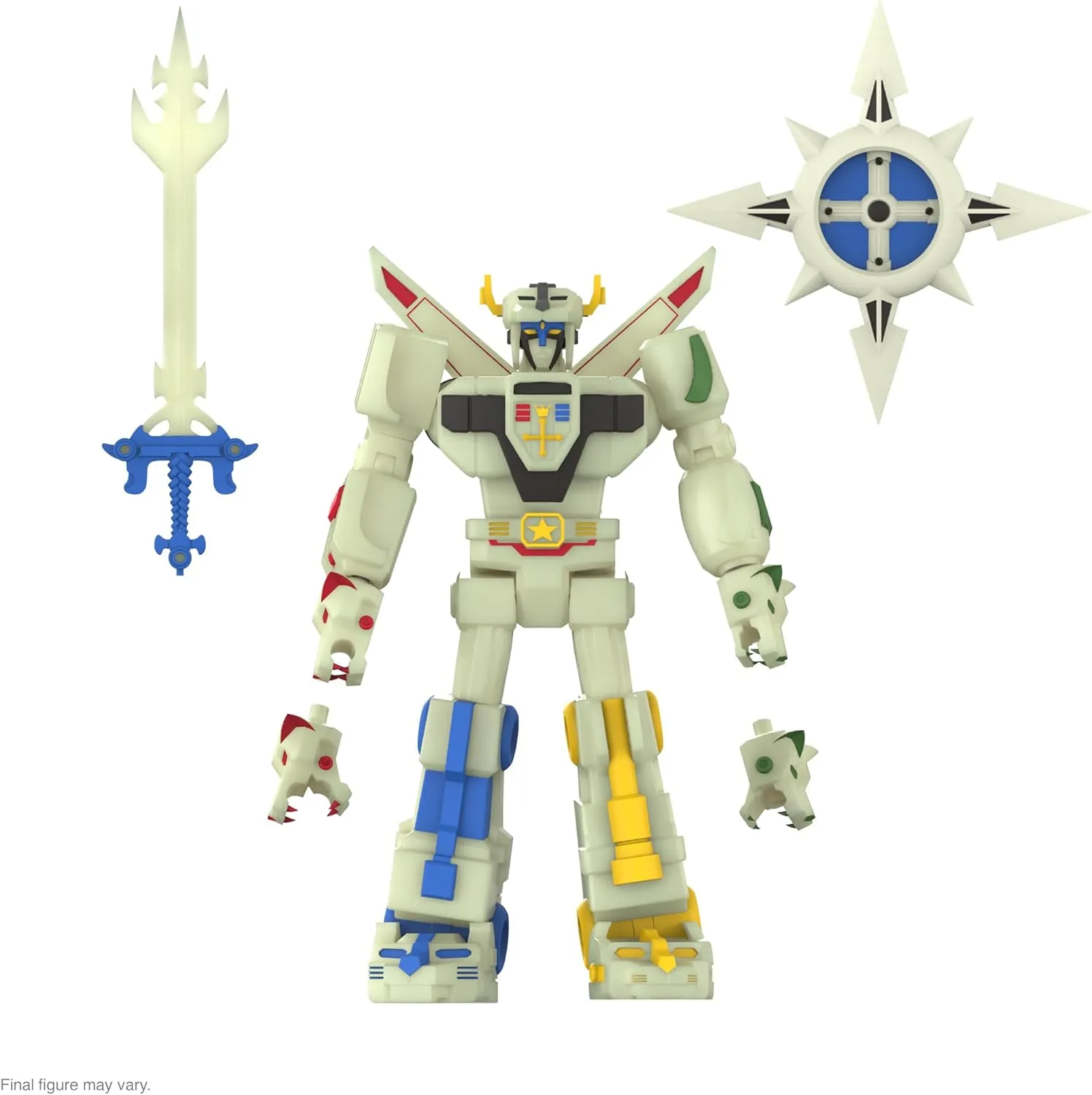 Super7 ULTIMATES! Voltron Defender of The Universe (Lightning Glow) - 7" Voltron Action Figure with Accessories Vintage Collectibles and Retro Toys