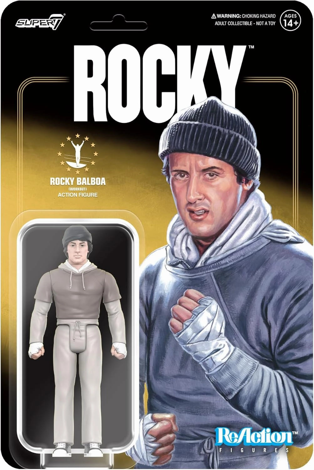 Super7 Rocky Balboa (Workout) - 3.75" Rocky Action Figure Classic Movie Collectibles and Retro Toys